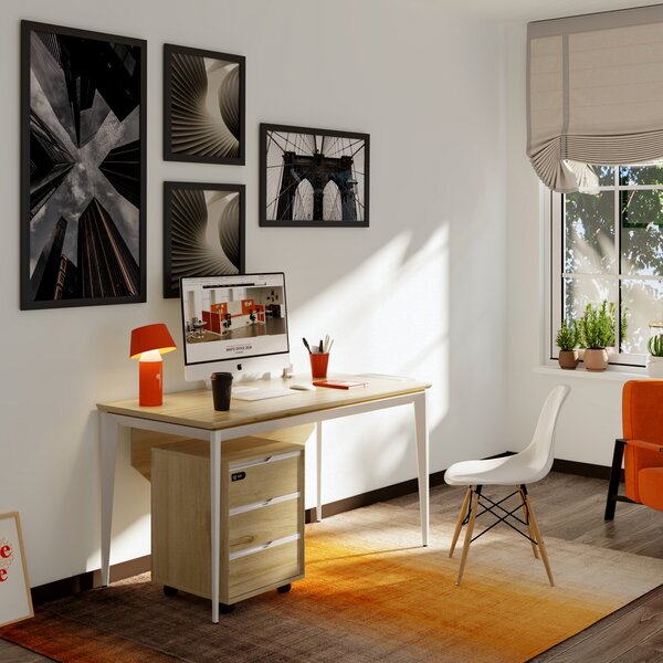 Kancelářský stůl Houseland Profit Office 01 120 cm dub přírodní