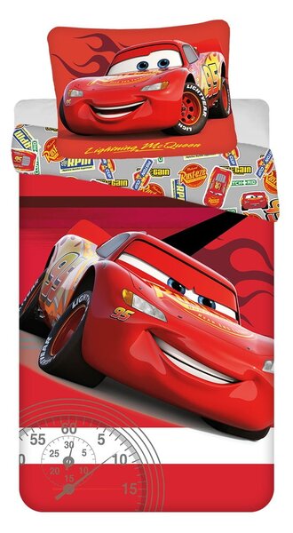 Červené bavlněné dětské povlečení na jednolůžko 140x200 cm Cars "Legend" – Jerry Fabrics