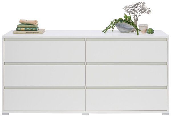 ŠIROKÁ KOMODA, bílá, 160/79/48 cm Carryhome - Široké komody