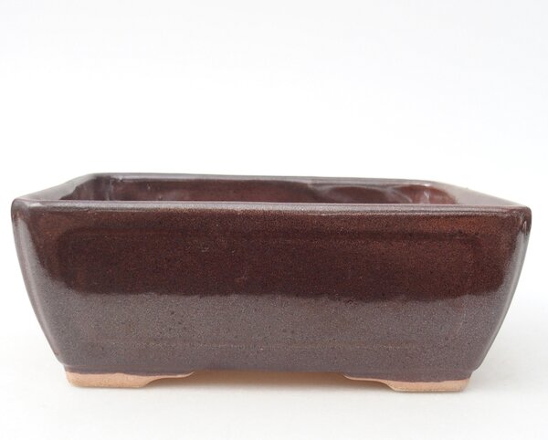 E-bonsai Keramická bonsai miska 15,5 x 11,5 x 6 cm hnědá