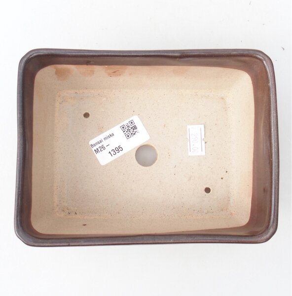 E-bonsai Keramická bonsai miska 15,5 x 11,5 x 6 cm hnědá