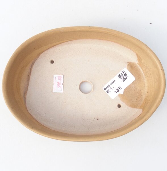 E-bonsai Keramická bonsai miska 18,5 x 13,5 x 4,5 cm béžová