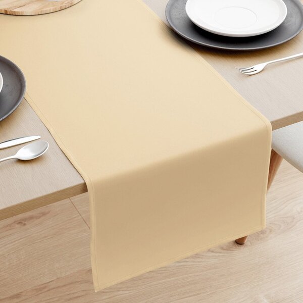 Goldea běhoun na stůl 100% bavlněné plátno - béžový 35x180 cm