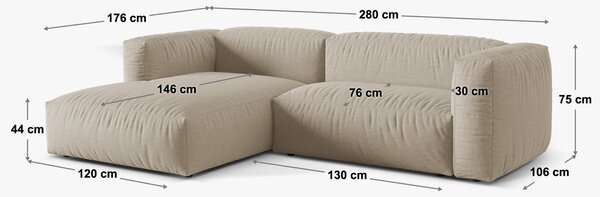 -25 % Dny MOMENTI– Micadoni Tmavě modrá sametová rohová pohovka Martina 280 cm, levá