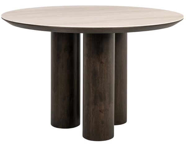 Richmond Hnědý jídelní stůl Ritz Ø120 cm s keramickou deskou