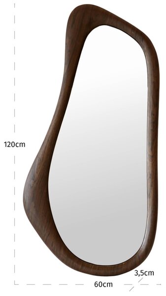 Richmond Hnědé nástěnné zrcadlo Briar 120 x 60 cm