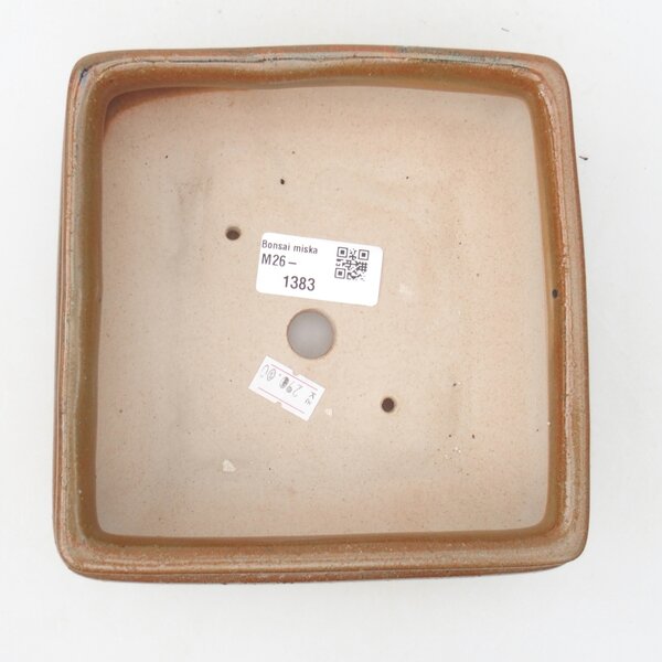 E-bonsai Keramická bonsai miska 15,5 x 15,5 x 6 cm hnědá
