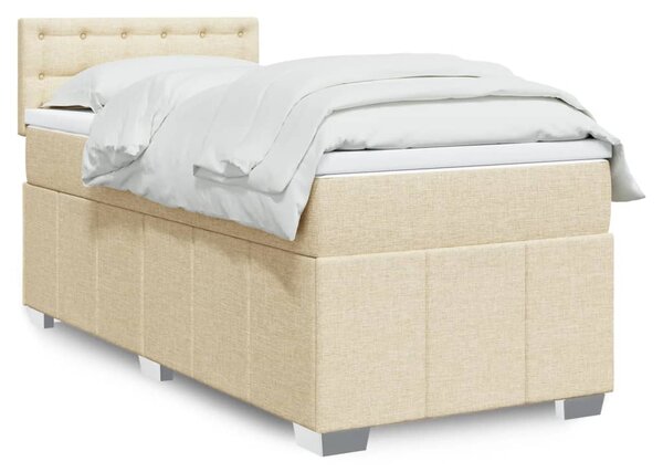 Box spring postel s matrací krémová 80 x 200 cm textil 3289214