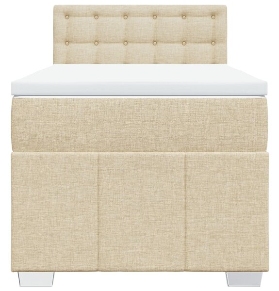 Box spring postel s matrací krémová 80 x 200 cm textil 3289214