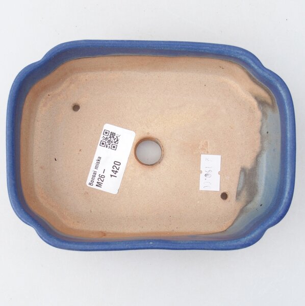 E-bonsai Keramická bonsai miska 16 x 11,5 x 4 cm modrá