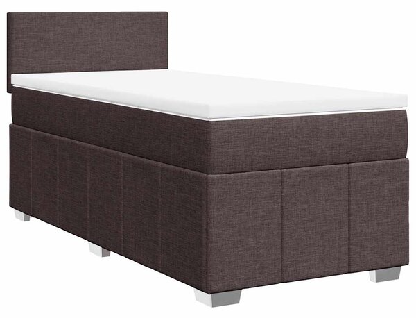 Box spring postel s matrací tmavě hnědá 90x200 cm textil 3289247