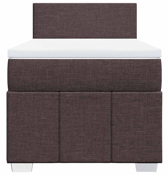 Box spring postel s matrací tmavě hnědá 90x200 cm textil 3289247