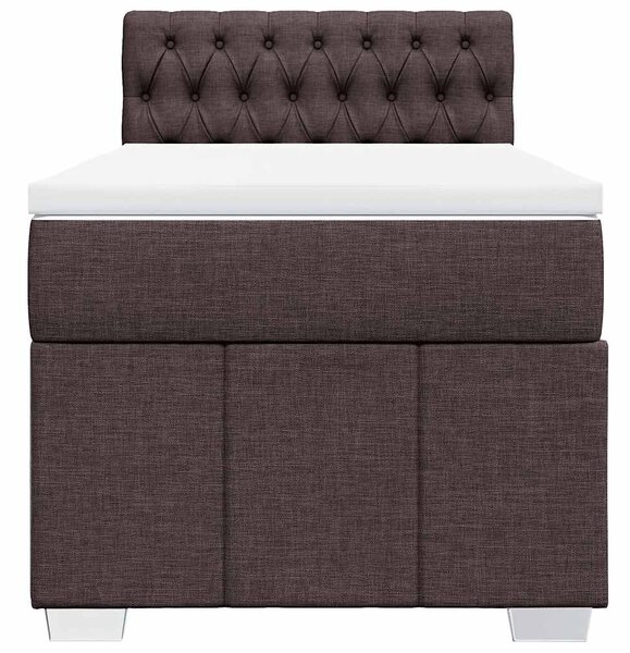 Box spring postel s matrací tmavě hnědá 90x200 cm textil 3289261