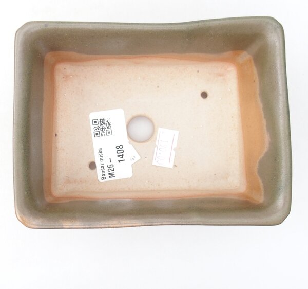 E-bonsai Keramická bonsai miska 13,5 x 10 x 5,5 cm hnědá