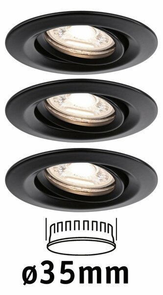 PAULMANN LED vestavné svítidlo Nova Mini Coin základní sada výklopné 66mm 15° Coin 3x4W 230V 2700K