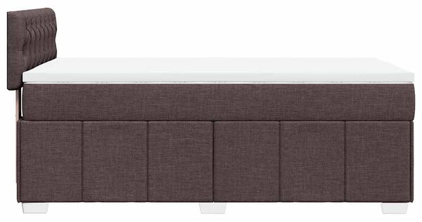 Box spring postel s matrací tmavě hnědá 90x200 cm textil 3289261