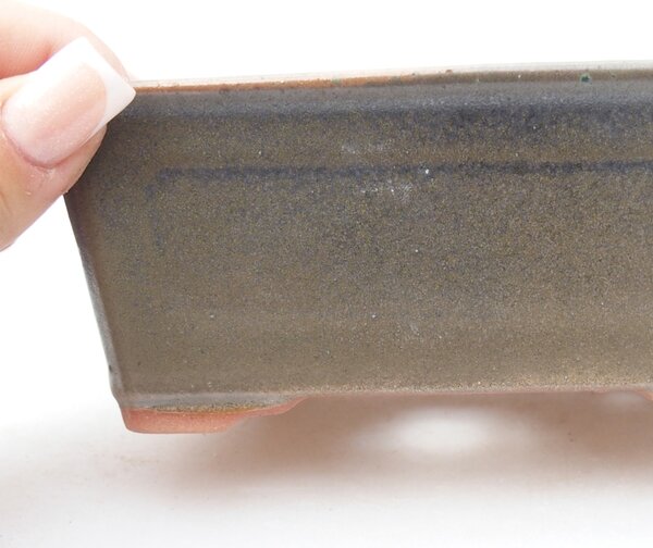 E-bonsai Keramická bonsai miska 13,5 x 10 x 5,5 cm hnědá