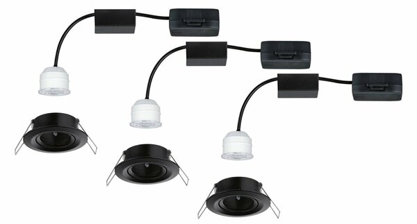 PAULMANN LED vestavné svítidlo Nova Mini Coin základní sada výklopné 66mm 15° Coin 3x4W 230V 2700K