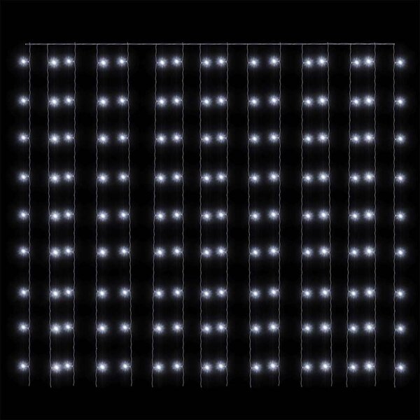 Světelný závěs 3x3 m 300 LED diod studené bílé světlo 8 funkcí 328928