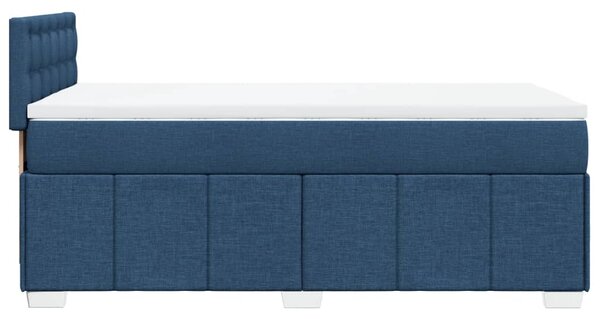 Box spring postel s matrací modrá 90x200 cm textil 3289271