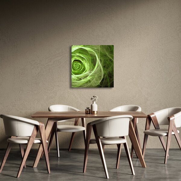 Obraz - Abstraktní růže zelená (30x30 cm)