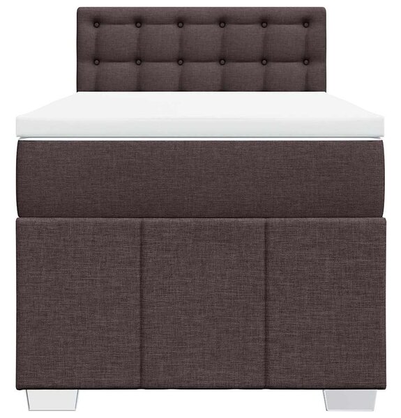 Box spring postel s matrací tmavě hnědá 90x200 cm textil 3289268