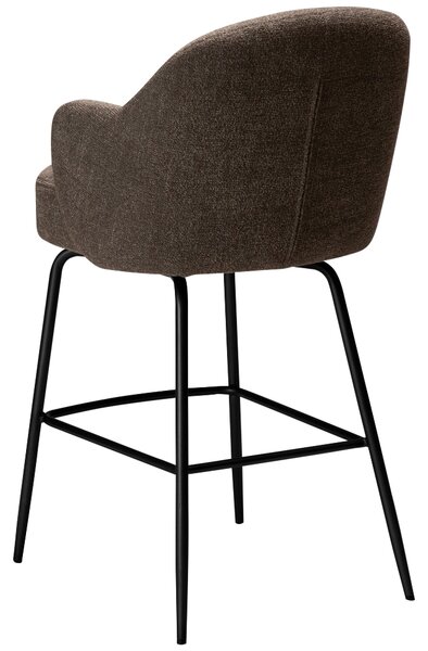​​​​​Dan-Form Tmavě hnědá bouclé otočná barová židle Bae 70 cm