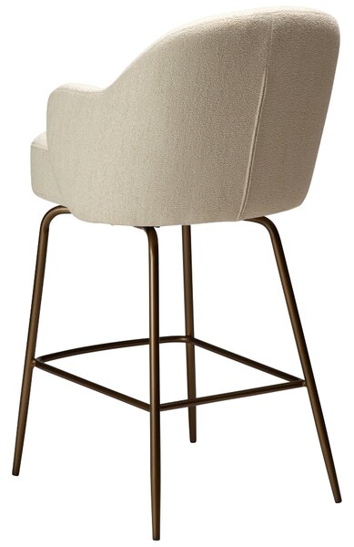 ​​​​​Dan-Form Béžová bouclé otočná barová židle Bae 70 cm