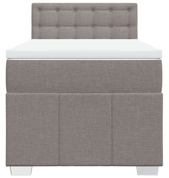 Box spring postel s matrací taupe 100 x 200 cm textil 3289297