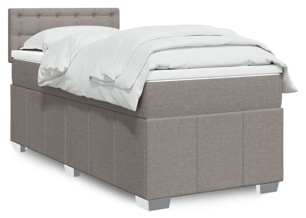 Box spring postel s matrací taupe 100 x 200 cm textil 3289297
