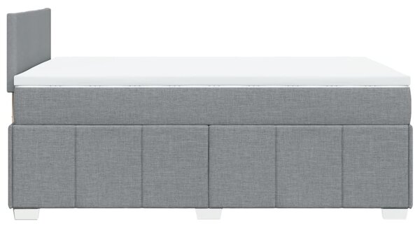 Box spring postel s matrací světle šedá 120x190 cm textil 3289300
