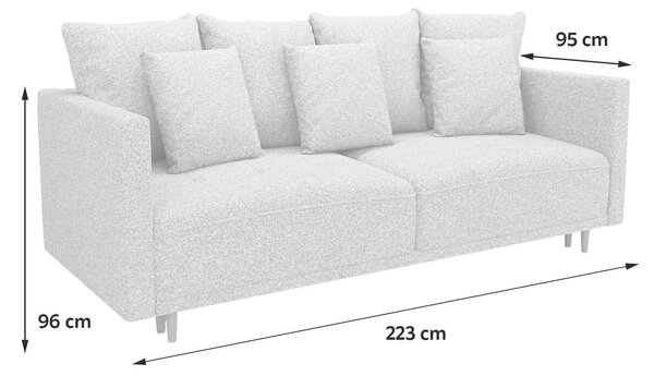 ROZKLÁDACÍ POHOVKA, textil, tmavě šedá MID.YOU - Rozkládací pohovky, Online Only