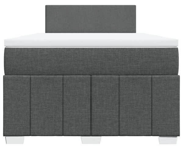 Box spring postel s matrací tmavě šedá 120x190 cm textil 3289301