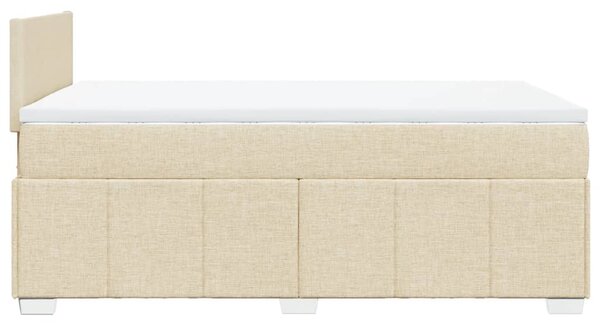 Box spring postel s matrací krémová 120x190 cm textil 3289305