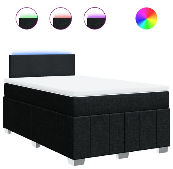 Box spring postel s matrací černá 120x190 cm textil 3289302