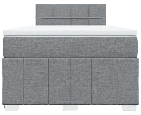 Box spring postel s matrací světle šedá 120x190 cm textil 3289307