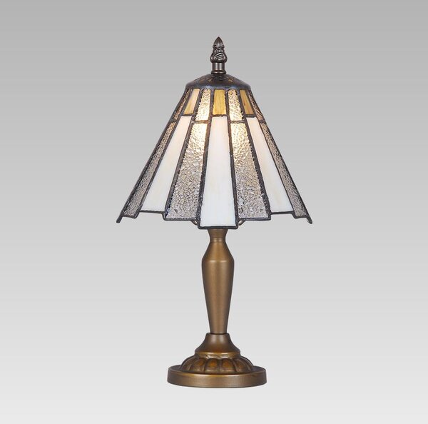 PREZENT Stolní vitrážová lampa TIFFANY TABLE, 1xE14, 40W, antická hnědá 219