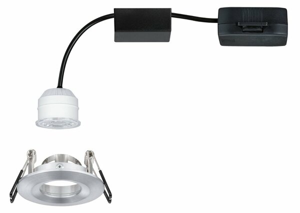PAULMANN LED vestavné svítidlo Nova mini nevýklopné IP44 1x4W 2700K hliník broušený 230V 943.04