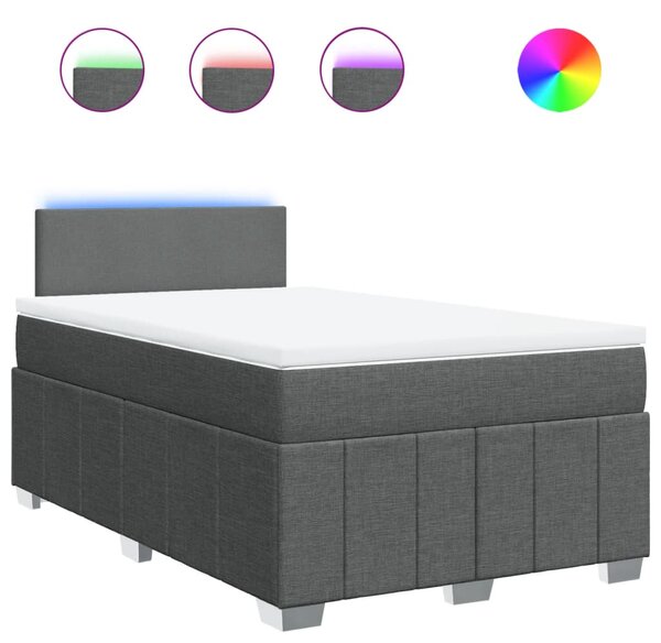 Box spring postel s matrací tmavě šedá 120x190 cm textil 3289301