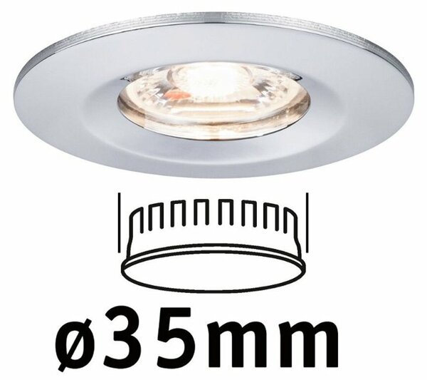 PAULMANN LED vestavné svítidlo Nova mini nevýklopné IP44 1x4W 2700K chrom 230V 943.02
