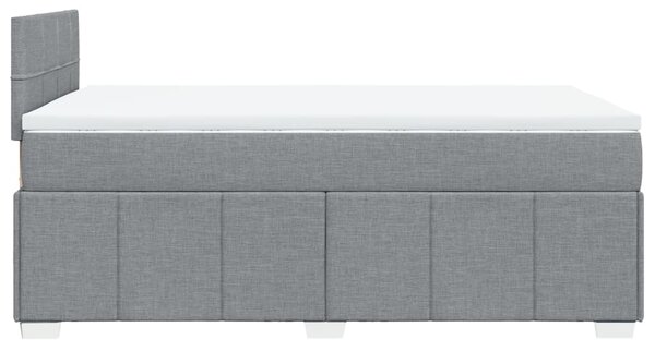 Box spring postel s matrací světle šedá 120x190 cm textil 3289307