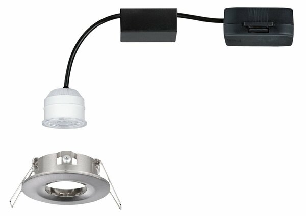 PAULMANN LED vestavné svítidlo Nova mini nevýklopné IP44 1x4W 2700K kov kartáčovaný 230V 943.00