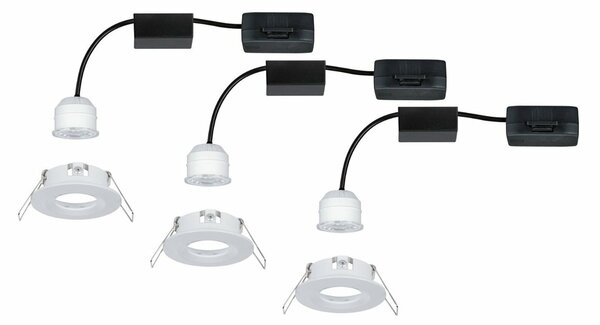 PAULMANN LED vestavné svítidlo Nova mini nevýklopné IP44 3x4W 2700K bílá mat 230V 942.99