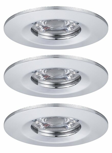 PAULMANN LED vestavné svítidlo Nova mini nevýklopné IP44 3x4W 2700K chrom 230V 943.03