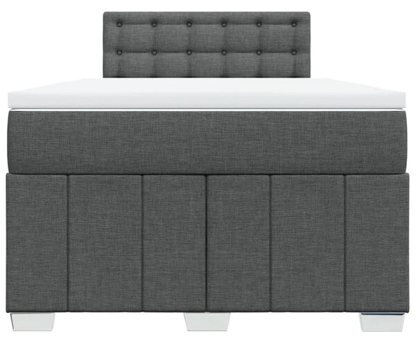 Box spring postel s matrací tmavě šedá 120x190 cm textil 3289322