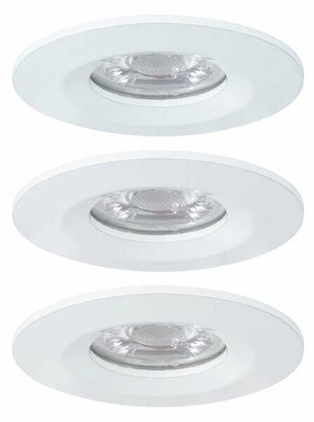 PAULMANN LED vestavné svítidlo Nova mini nevýklopné IP44 3x4W 2700K bílá mat 230V 942.99