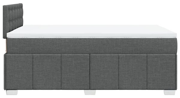 Box spring postel s matrací tmavě šedá 120x190 cm textil 3289322
