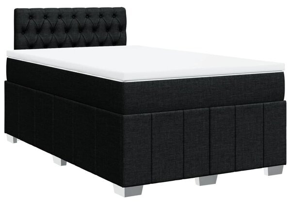 Box spring postel s matrací černá 120x190 cm textil 3289316