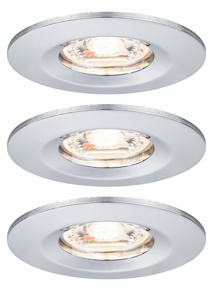 PAULMANN LED vestavné svítidlo Nova mini nevýklopné IP44 3x4W 2700K chrom 230V 943.03