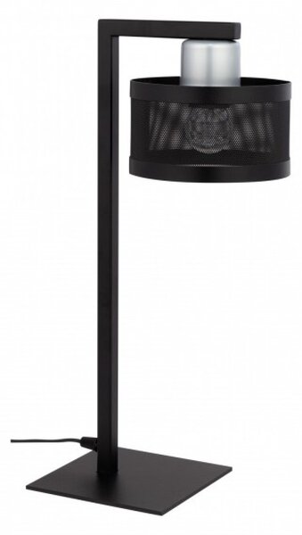 SIGMA Moderní stolní lampa OFF, 1xE27, 60W, černá, stříbrná 50234